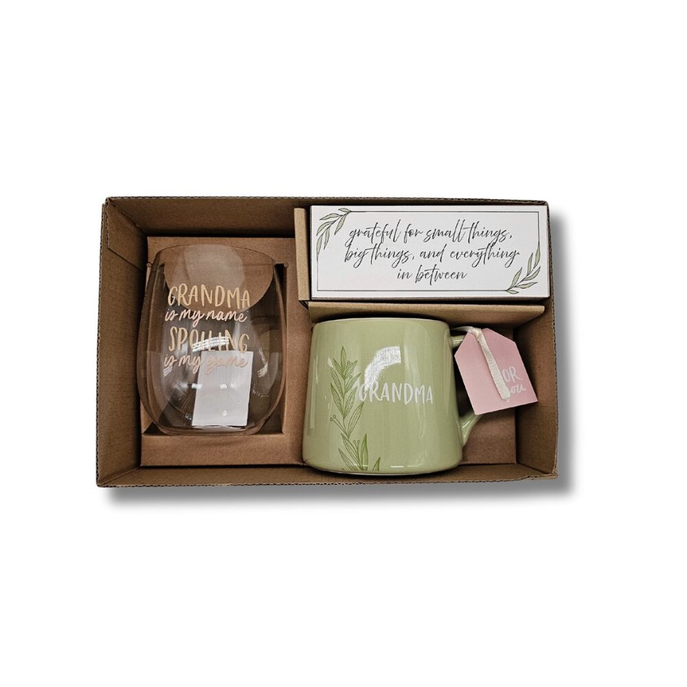 Wine Tumbler, Mug, and Box Sign Gift Set